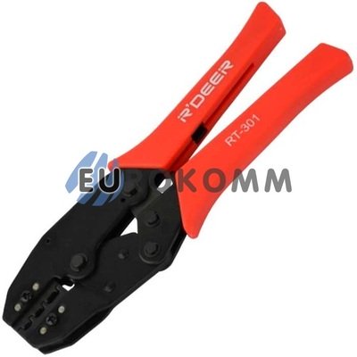 Кліщі R'Deer RT-301 для опресування ізол.клем 0.5-6мм²
