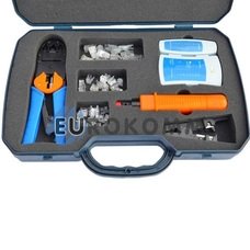 Набор тлф.инстр.обжим.(RJ45,12,11)+тестер+съемн. в пласт.коробке