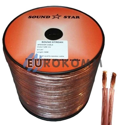 Акустичний кабель 2x0.75мм² CU Sound Star 100м