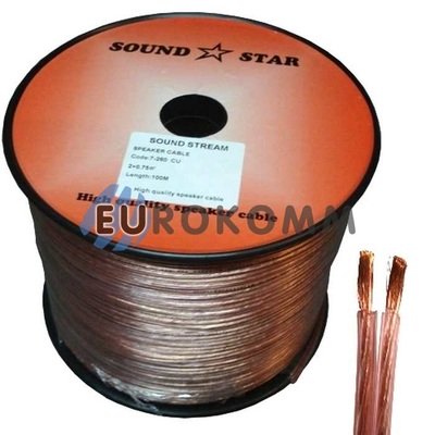 Акустический кабель 2x0.5мм² CU Sound Star 100м