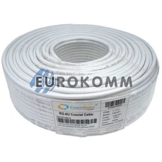 Коаксиальный кабель RG-6 CommSpace F603ST CCS белый 100м