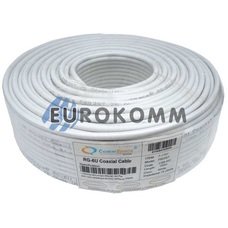 Коаксиальный кабель RG-6 CommSpace F603ST CCS белый 100м