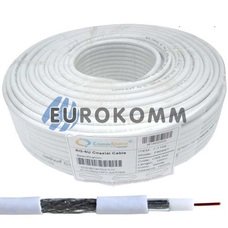 Коаксіальний кабель RG-6 CommSpace F604ST CCS білий 100м Коаксіальний кабель RG-6 CommSpace F604ST CCS білий 100м
