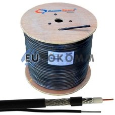 Коаксиальный кабель RG-6 CommSpace F660BVM CCS с тросом, черный 305м