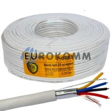 Сигнальный кабель 4х0.22 CU в экране 100м