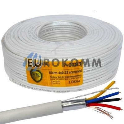 Сигнальний кабель 4х0.22CU в екрані 100м