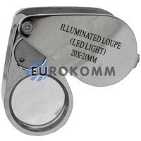 Лупа ювелирная с LED подсветкой 20X -диам. 21мм