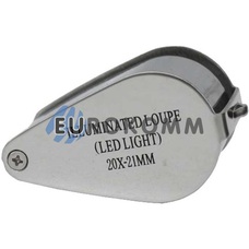 Лупа ювелірна з LED підсвічуванням 20X-діам. 21мм
