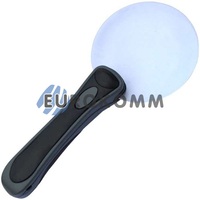 Лупа ручная круглая с LED подсветкой 2.5X -диам. 90мм Лупа ручная круглая с LED подсветкой 2.5X -диам. 90мм