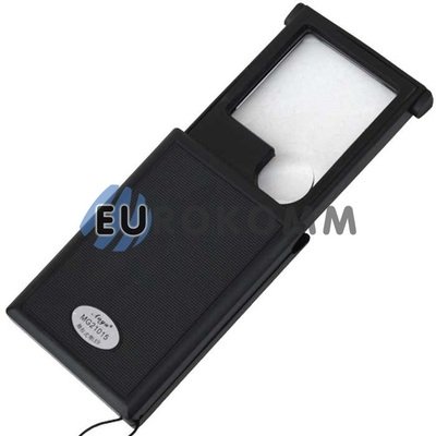 Лупа ручная выдвижная с LED подсветкой 3Х; 6Х кр. увеличение