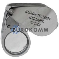 Лупа ювелирная с LED подсветкой 20X -диам. 21мм Лупа ювелирная с LED подсветкой 20X -диам. 21мм