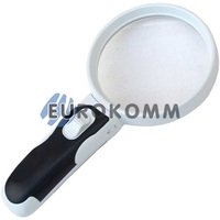 Лупа ручная круглая с LED подсветкой 5X кр. увеличение