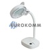 Лупа-лампа настольная с LED подсветкой на гибкой ножке, 3X; 8X кр. увеличение
