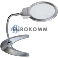 Лупа настольная с LED подсветкой, 2Х –диам.130мм, 5X –диам. 22мм
