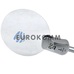 Лупа настольная на прищепке с LED подсветкой, 2.5Х –диам.107мм, 6X –диам. 20мм