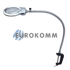 Лупа настільна на струбціні з LED підсвічуванням, 2.5Х-діам.90мм, 5X-діам. 22мм