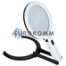 Лупа настольная складная с LED подсветкой, 1.8Х –диам.138мм, 5Х –диам.25мм