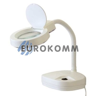Лупа-лампа настільна з LED підсвічуванням на гнучкій ніжці, 3X; 8X кр. збільшення