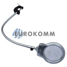 Лупа настільна на струбціні з LED підсвічуванням, 2.5Х-діам.90мм, 5X-діам. 22мм