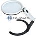Лупа настольная складная с LED подсветкой, 1.8Х –диам.138мм, 5Х –диам.25мм