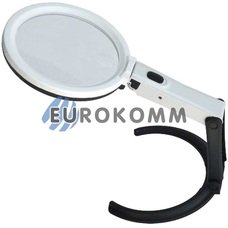 Лупа настільна складана з LED підсвічуванням, 1.8Х-діам.138мм, 5Х-діам.25мм