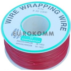 Провод монтажный 1 жила (30AWG), красный, на катушке 250м.