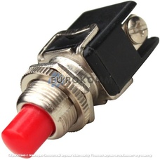 Кнопка Daier PBS-13B RD, OFF-(ON), 2pin, 4A 250V, красная