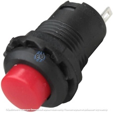 Кнопка Daier DS-227 RD, OFF-(ON), 2pin, 1A 250V, красная