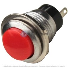 Кнопка Daier DS-318 RD, OFF-(ON), 2pin, 1A 250VAC, красная