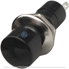 Кнопка Daier PBS-16A, OFF-ON, 2pin, 1A 250V, чёрная