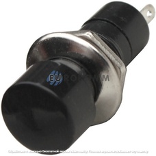 Кнопка Daier PBS-16B, OFF-(ON), 2 pin, 1A 250V, чёрная