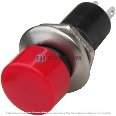 Кнопка Daier PBS-16A, OFF-ON, 2pin, 1A 250V, красная