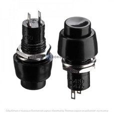 Кнопка Daier DS-450, OFF-ON, 2pin, 1A 250V, чёрная