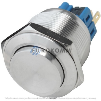 Кнопка антивандальная Daier GQ25H-11M, ON-(ON), без фиксации, 4pin (под пайку), 3A 250VAC