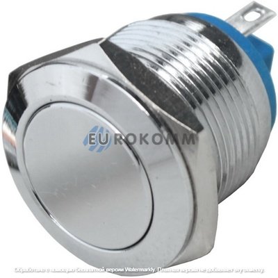 Кнопка антивандальная Daier PBS-28B-2J, OFF-(ON) , без фиксации, 2pin (под пайку), 3A 250VAC