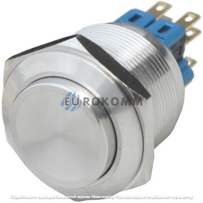 Кнопка антивандальная Daier GQ25H-22M, ON-(ON), без фиксации, 8pin (под пайку), 3A 250VAC