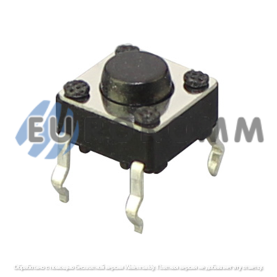 Тактовая кнопка KFC-A06-4.3, OFF-(ON), 4pin, 6х6х4.3мм, SMD