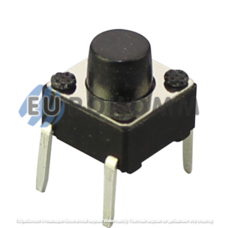 Тактовая кнопка KFC-A06T-4.3, OFF-(ON), 4pin, 6х6х4.3мм