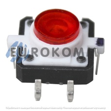 Микрокнопка Daier TSL-012, OFF-ON, 4pin, 50mA, 12VDC, красная