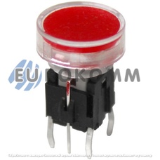 Микрокнопка Daier TSL-A061-F, без фиксации, 4pin, красная