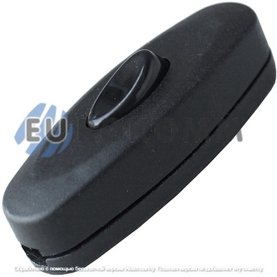 Переключатель шнуровой Daier 8S.304, ON-OFF, 2A 250V/3A 125V, чёрный