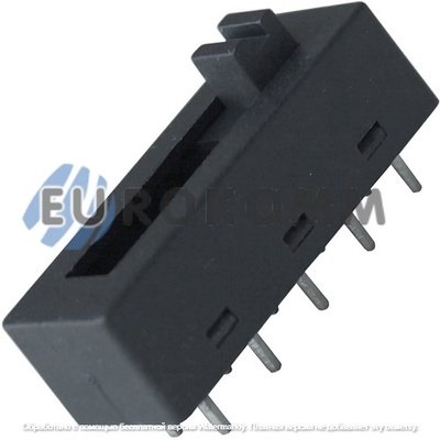 Переключатель ползунковый Daier SS-24N06, с фиксацией, ON-ON-ON-ON, 10pin, 8A 250V (на плату)