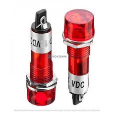 Светодиодный индикатор Daier XD10-3, диам.-10мм, 220V, красный, пластик