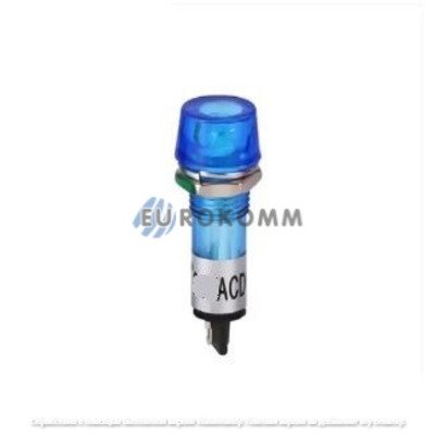 Светодиодный индикатор Daier XD10-3, диам.-10мм, 220V, синий, пластик