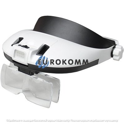 Лупа бинокулярная MG81001NC с LED подсветкой, 1X 1.5X 2X 2.5X 3.5X (3.7V аккум)