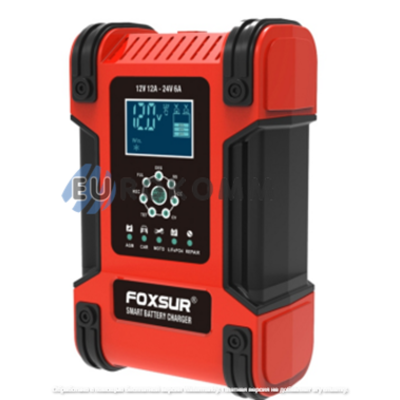 Зарядное устройство Foxsur FBC122412D, 12V 12A, 6-200Ah / 24V 6A, 6-100Ah