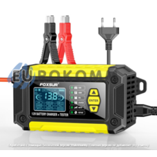 Зарядное устройство + тестер батарей Foxsur FTC-1206, 12V 6A, 4-120Ah