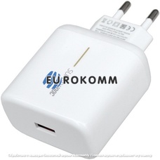 Сетевое зарядное устройство на 1 гнездо USB 3.0, 65W, 5V~2A, 10V~6.5A, белое