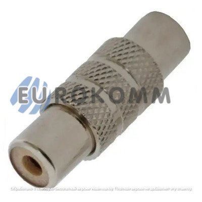 Переходник гнездо RCA - гнездо RCA, корпус металл