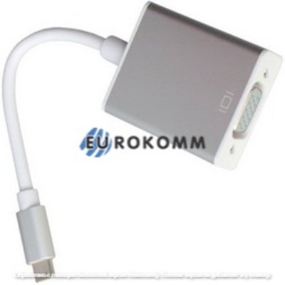 HDTV Переходник 4К (штекер USB type C - гнездо VGA), с кабелем 15см, блистер